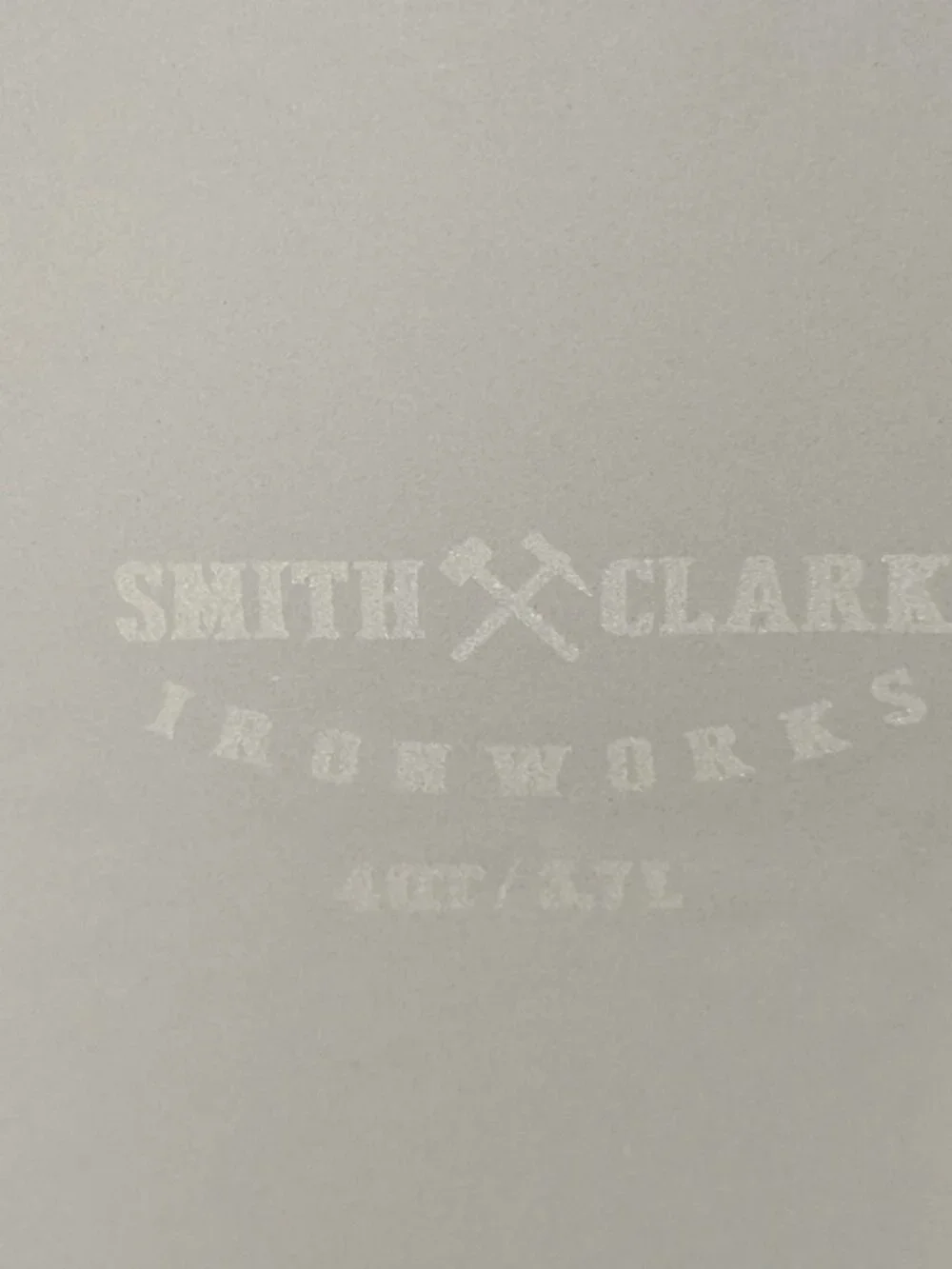 Smith & Clark Ironworks 4 Qt Square Enameled Cast Iron Dutch Oven Gray with Lid